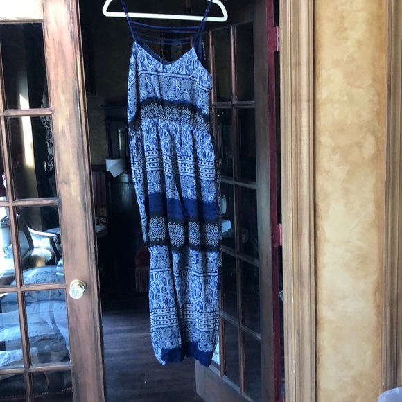 Anthropologie Chiffon Strappy Back Jumpsuit M - Picture 6 of 7